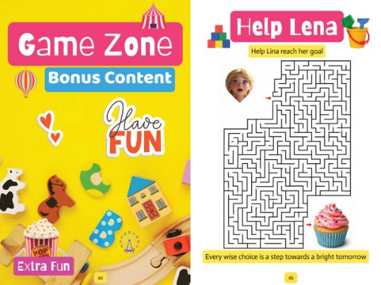 The game zone inside a Kids Books title