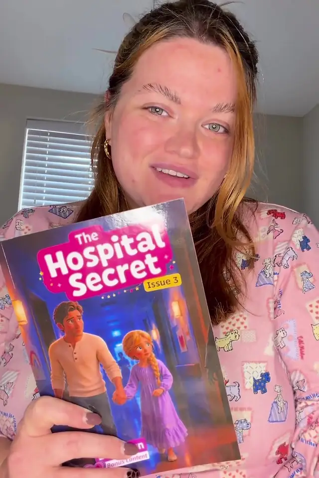 A mum holding The Hospital Secret, Issue 3